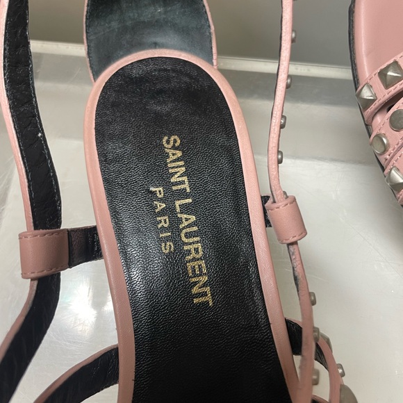 Saint Laurent Pink studded sandals sz 38 made in italy - Picture 10 of 15